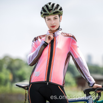 Chaqueta de ciclismo impermeable para mujeres recaer en bicicleta